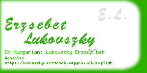 erzsebet lukovszky business card